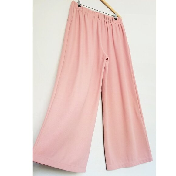 Halara Flex High Waisted Wide Leg Pocket Waffle Work Pants L Petite Rose Tan - Picture 13 of 15